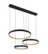 Halli Pendant Ceiling Light Matt Black 3x LED Dimmable 2700-6000K Remote Control-1