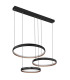 Halli Pendant Ceiling Light Matt Black 3x LED Dimmable 2700-6000K Remote Control-2