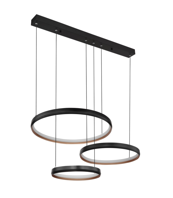 Halli Pendant Ceiling Light Matt Black 3x LED Dimmable 2700-6000K Remote Control-2