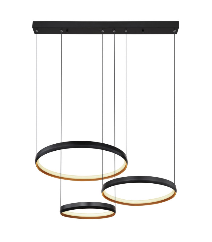 Halli Pendant Ceiling Light Matt Black 3x LED Dimmable 2700-6000K Remote Control-3