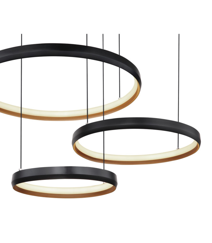 Halli Pendant Ceiling Light Matt Black 3x LED Dimmable 2700-6000K Remote Control-4