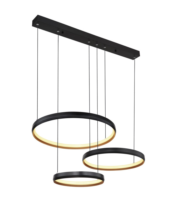 Halli Pendant Ceiling Light Matt Black 3x LED Dimmable 2700-6000K Remote Control-5