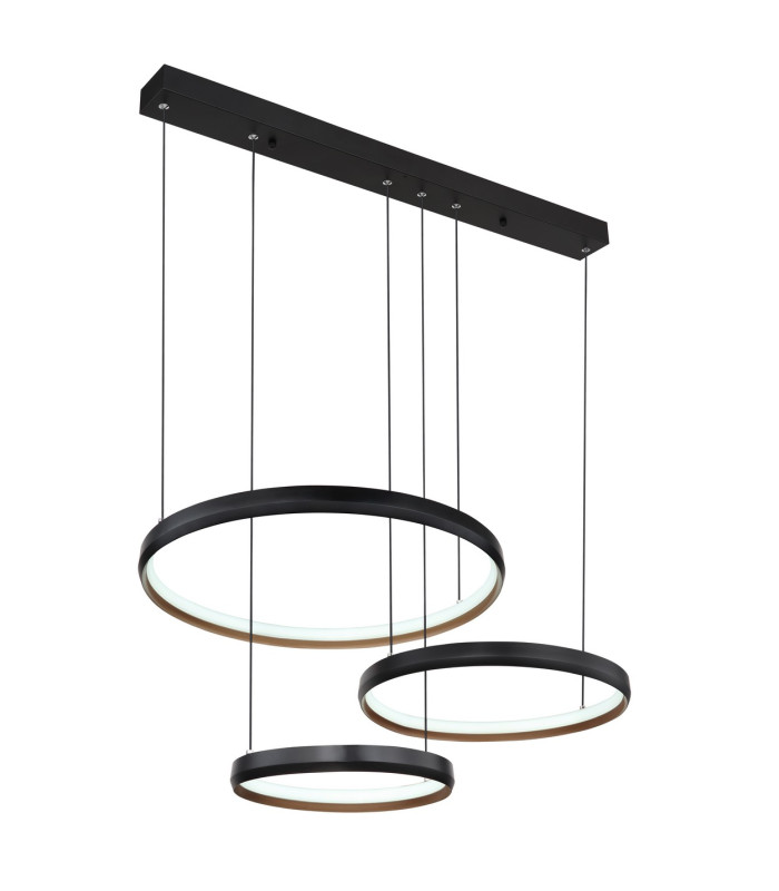 Halli Pendant Ceiling Light Matt Black 3x LED Dimmable 2700-6000K Remote Control-6