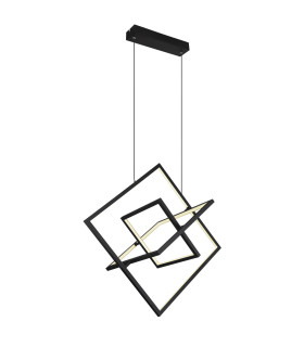Wolfhard Pendant Ceiling Light Matt Black 3x LED Dimmable 2700-6000K Remote Control-1
