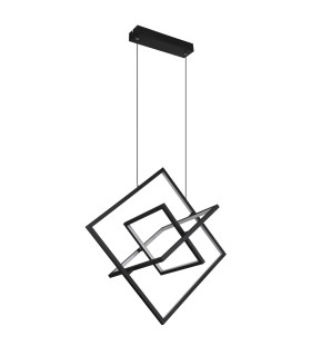 Wolfhard Pendant Ceiling Light Matt Black 3x LED Dimmable 2700-6000K Remote Control-2