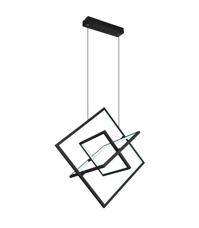 Wolfhard Pendant Ceiling Light Matt Black 3x LED Dimmable 2700-6000K Remote Control-6