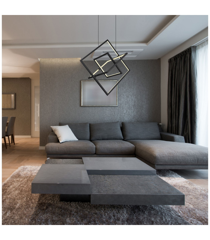 Wolfhard Pendant Ceiling Light Matt Black 3x LED Dimmable 2700-6000K Remote Control-8