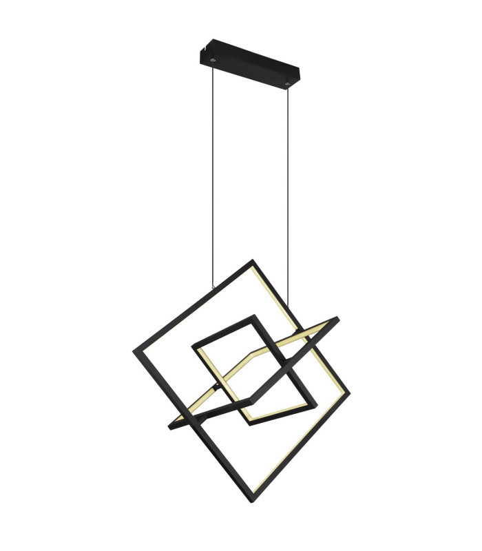 Wolfhard Pendant Ceiling Light Matt Black 3x LED Dimmable 2700-6000K Remote Control-9