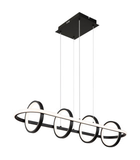 Wolfhard Rings Pendant Ceiling Light Matt Black 4x LED Dimmable 2700-6000K Remote Control-1