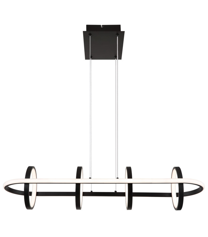 Wolfhard Rings Pendant Ceiling Light Matt Black 4x LED Dimmable 2700-6000K Remote Control-3