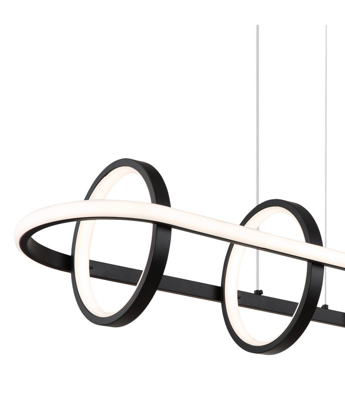 Wolfhard Rings Pendant Ceiling Light Matt Black 4x LED Dimmable 2700-6000K Remote Control-4