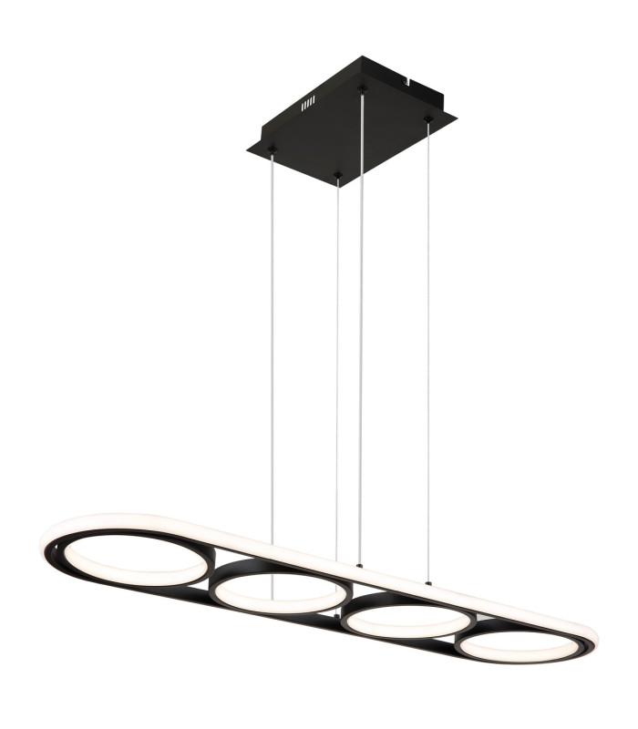 Wolfhard Rings Pendant Ceiling Light Matt Black 4x LED Dimmable 2700-6000K Remote Control-7