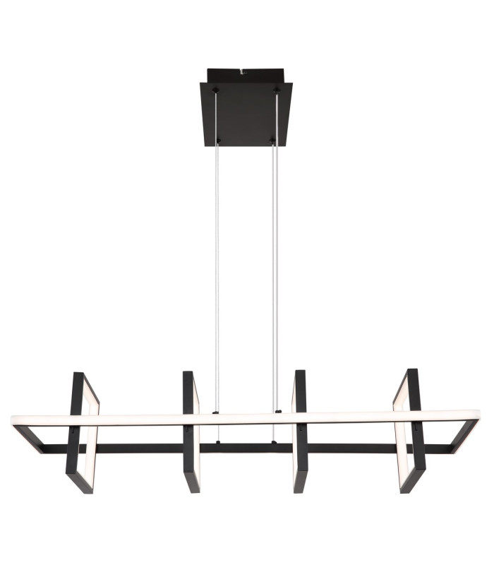 Wolfhard Squares Pendant Ceiling Light Matt Black 4x LED Dimmable 2700-6000K Remote Control-3