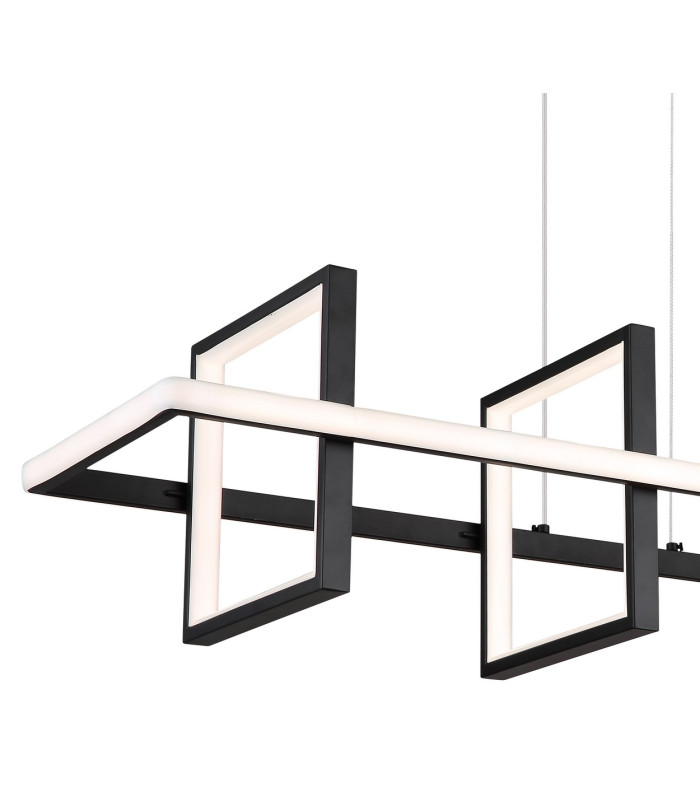 Wolfhard Squares Pendant Ceiling Light Matt Black 4x LED Dimmable 2700-6000K Remote Control-4