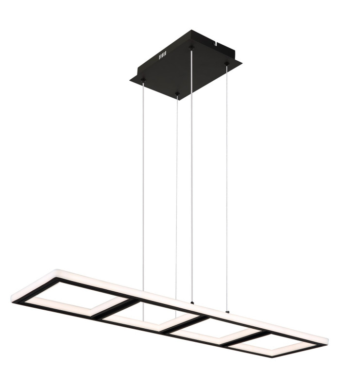 Wolfhard Squares Pendant Ceiling Light Matt Black 4x LED Dimmable 2700-6000K Remote Control-7