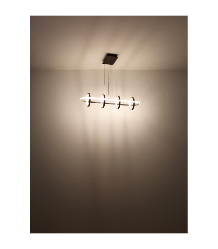 Wolfhard Squares Pendant Ceiling Light Matt Black 4x LED Dimmable 2700-6000K Remote Control-8