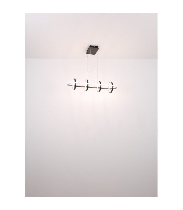 Wolfhard Squares Pendant Ceiling Light Matt Black 4x LED Dimmable 2700-6000K Remote Control-9