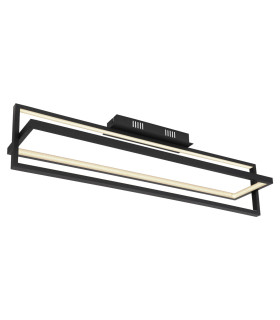 Flips Integrated LED Semi Flush Ceiling Light Matt Black LED Dimmable 2700-6500K Remote Control Timer-1
