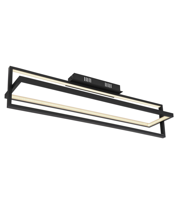 Flips Integrated LED Semi Flush Ceiling Light Matt Black LED Dimmable 2700-6500K Remote Control Timer-1