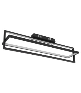 Flips Integrated LED Semi Flush Ceiling Light Matt Black LED Dimmable 2700-6500K Remote Control Timer-2