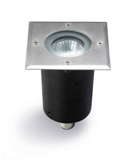 1 Light Outdoor Square Recessed Floor Light Stainless Steel Aisi 316 IP67, GU10 - 1