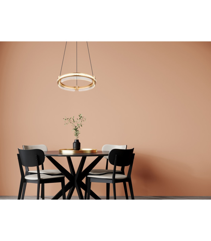 Blondie Ring Pendant Ceiling Light Gold Colors K5 Crystals LED Dimmable 2700-6000K Remote Control-12
