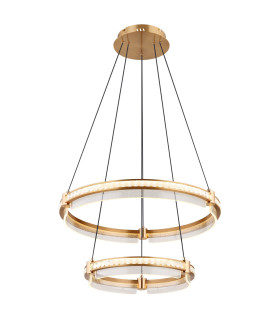 Blondie Twin Ring Pendant Ceiling Light Gold Colors K5 Crystals 2x LED Dimmable 2700-6000K Remote Control-1