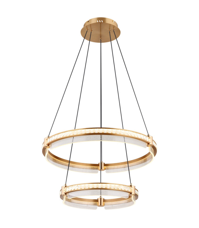 Blondie Twin Ring Pendant Ceiling Light Gold Colors K5 Crystals 2x LED Dimmable 2700-6000K Remote Control-1