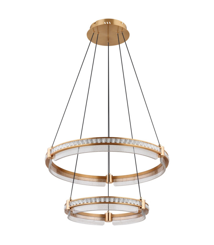 Blondie Twin Ring Pendant Ceiling Light Gold Colors K5 Crystals 2x LED Dimmable 2700-6000K Remote Control-2