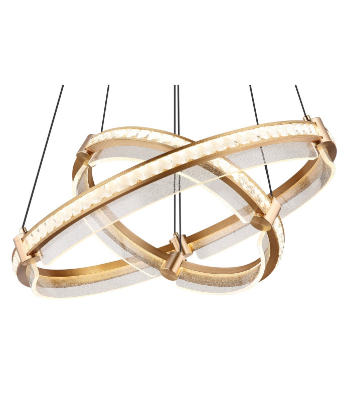 Blondie Twin Ring Pendant Ceiling Light Gold Colors K5 Crystals 2x LED Dimmable 2700-6000K Remote Control-3
