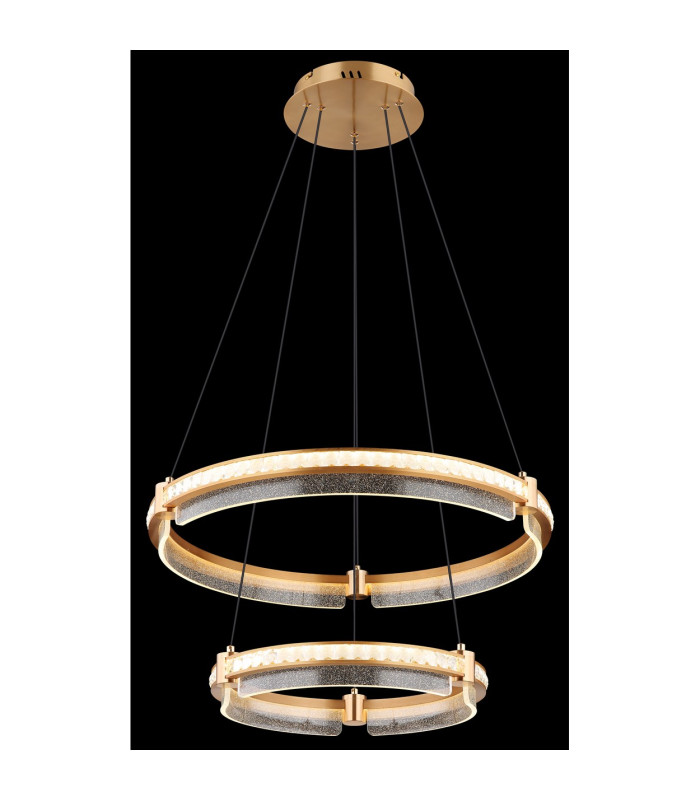 Blondie Twin Ring Pendant Ceiling Light Gold Colors K5 Crystals 2x LED Dimmable 2700-6000K Remote Control-4
