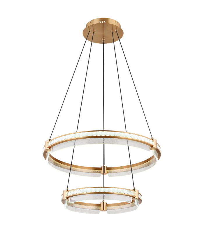 Blondie Twin Ring Pendant Ceiling Light Gold Colors K5 Crystals 2x LED Dimmable 2700-6000K Remote Control-6