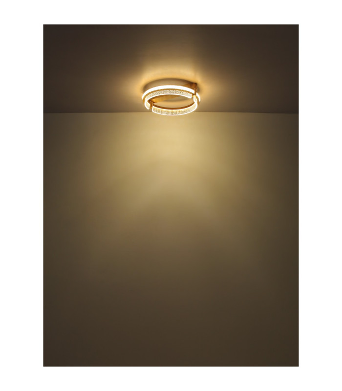 Blondie Twin Ring Pendant Ceiling Light Gold Colors K5 Crystals 2x LED Dimmable 2700-6000K Remote Control-8