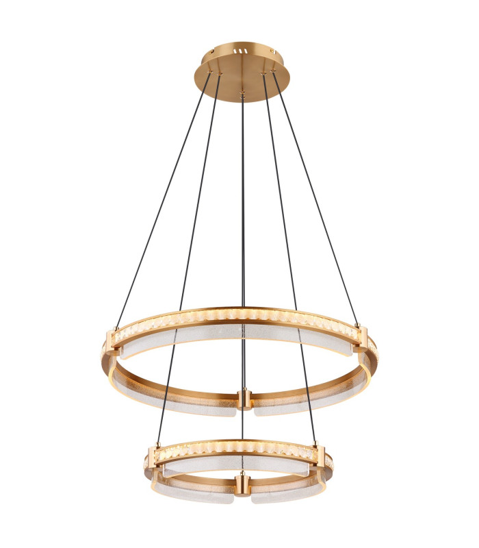 Blondie Twin Ring Pendant Ceiling Light Gold Colors K5 Crystals 2x LED Dimmable 2700-6000K Remote Control-14