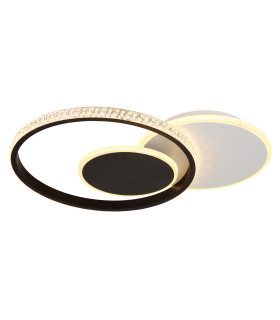 Perlix Integrated LED Semi Flush Ceiling Light White Matt 3x LED 3000K-1