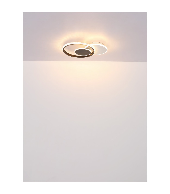 Perlix Integrated LED Semi Flush Ceiling Light White Matt 3x LED 3000K-10