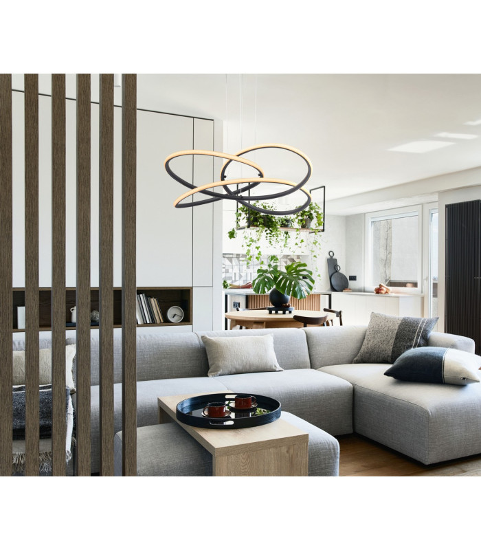 Panda Pendant Ceiling Light Matt Black LED 3000K-4