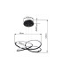 Panda Pendant Ceiling Light Matt Black LED 3000K-5