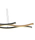 Geronimo Pendant Ceiling Light Matt Black Wood Effect 3x LED 3000K-4