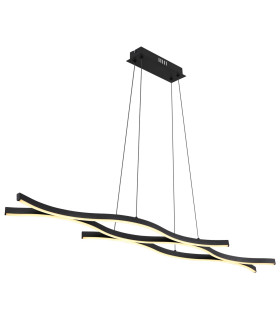 Geronimo Pendant Ceiling Light Matt Black 3x LED 3000K-1