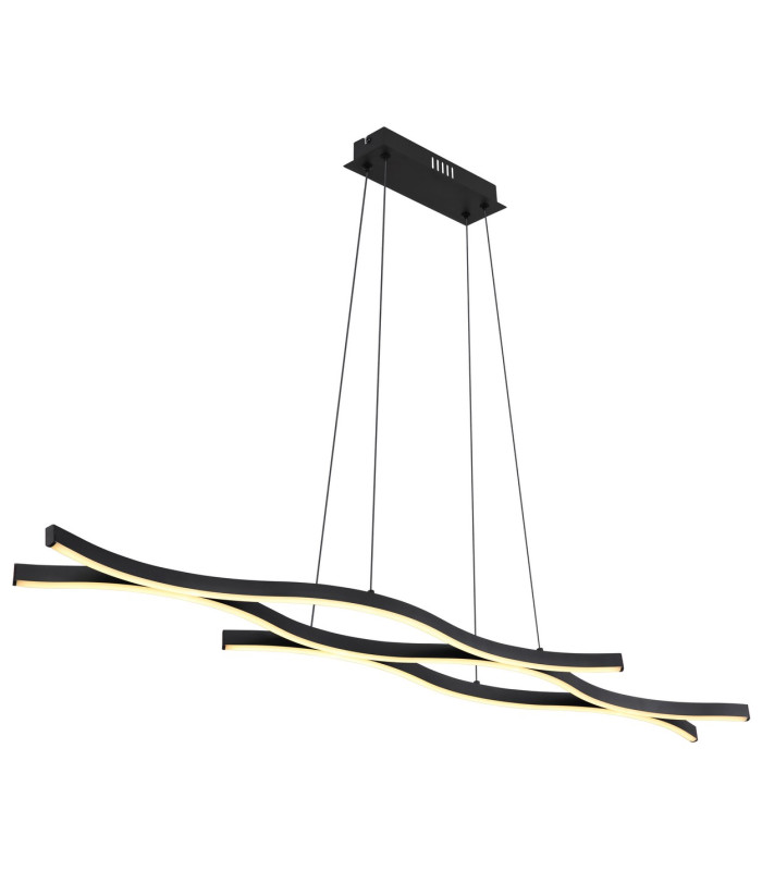 Geronimo Pendant Ceiling Light Matt Black 3x LED 3000K-1