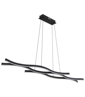 Geronimo Pendant Ceiling Light Matt Black 3x LED 3000K-2