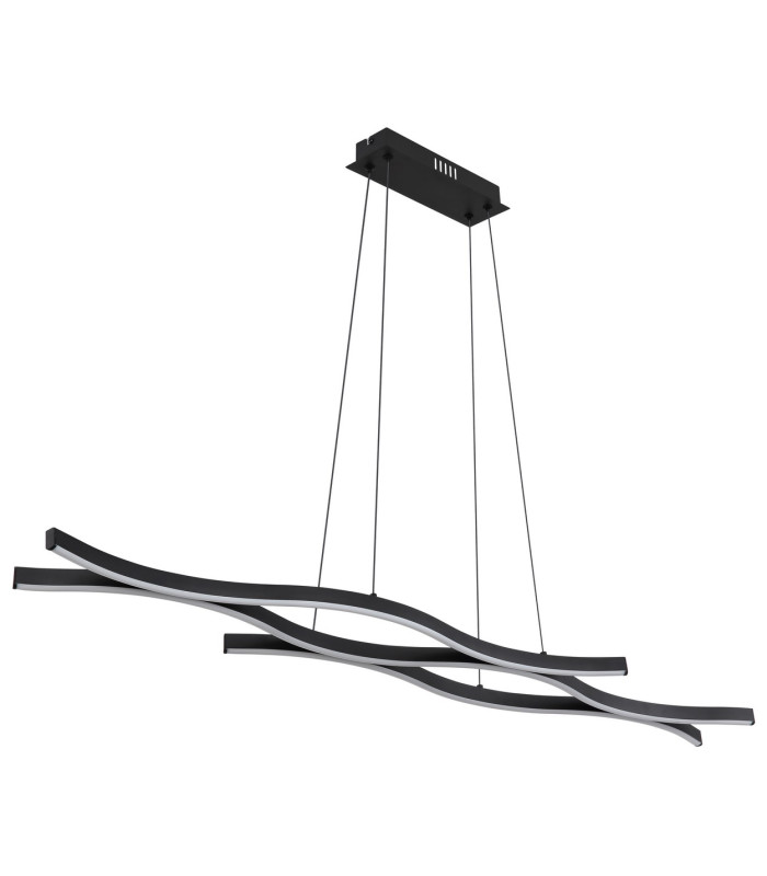 Geronimo Pendant Ceiling Light Matt Black 3x LED 3000K-2