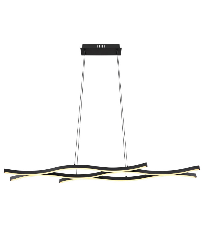 Geronimo Pendant Ceiling Light Matt Black 3x LED 3000K-3