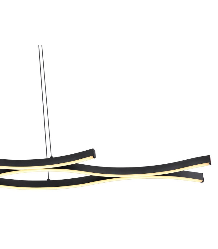 Geronimo Pendant Ceiling Light Matt Black 3x LED 3000K-4