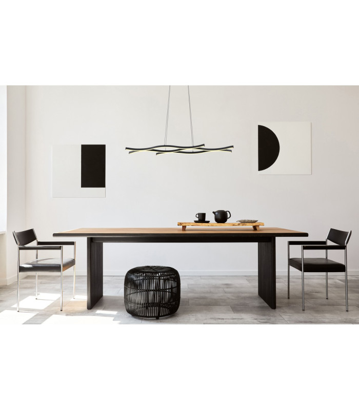 Geronimo Pendant Ceiling Light Matt Black 3x LED 3000K-5
