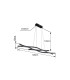 Geronimo Pendant Ceiling Light Matt Black 3x LED 3000K-6