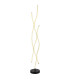 Geronimo LED Integrated Floor Lamp Matt Black Wood Effect 3x LED 3000K-3
