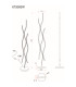 Geronimo LED Integrated Floor Lamp Matt Black Wood Effect 3x LED 3000K-7