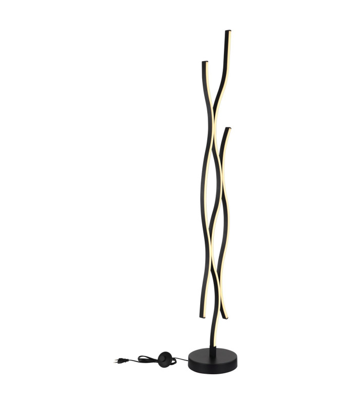 Geronimo LED Integrated Floor Lamp Matt Black 3x LED 3000K-4